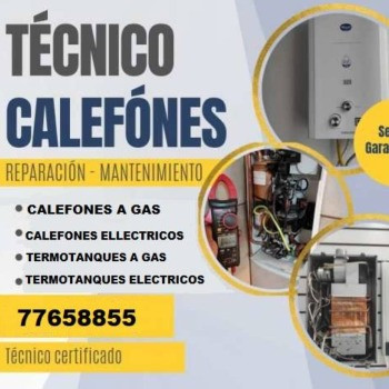 servicio tecnico de calefones a gas y eléctricos  santa cruz 77658855